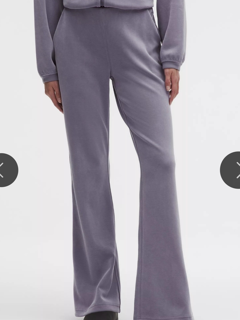 Lululemon Brushed Softstreme Mid-Rise Flared Pants LW5HLPS Graphite Gray * - XL